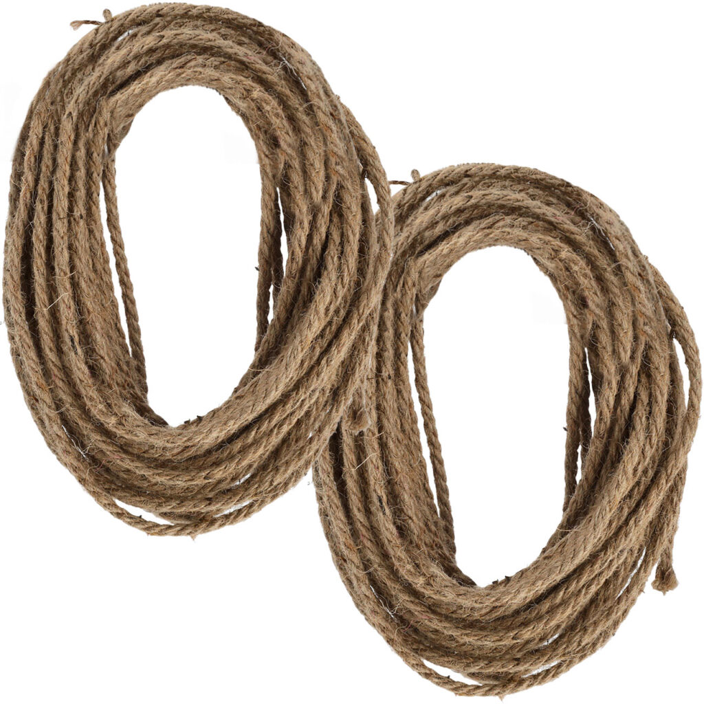 2er-Set Juteseil zum Basteln und Befestigen, feste Deko Schnur 8 m Länge