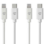 2er-Set iPhone Ladekabel, Lightning, Kabel, USB-C, MFi Zertifiziert, 2 m, weiss