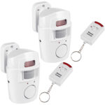 2er-Set Bewegungsmelder mit Alarmfunktion und zwei Fernbedienungen,105db