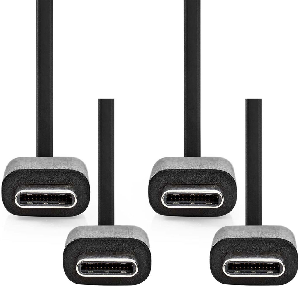 2er-Set USB-C Ladekabel, USB 2.0, schwarz, 1m 2er-Set USB-C Ladekabel, USB 2.0, schwarz, 1m