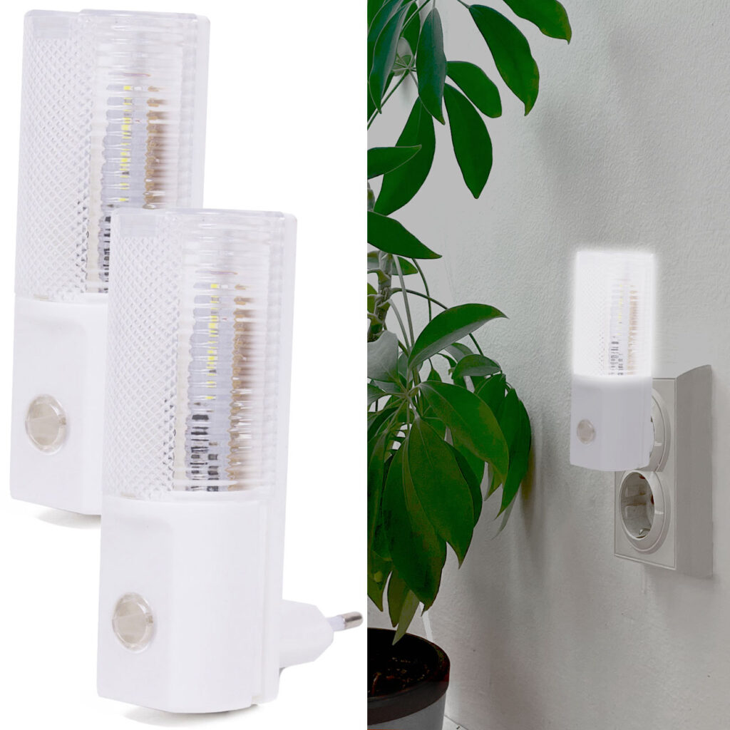 2er-Set LED Steckdosen Nachtlicht 2er-Set LED Steckdosen Nachtlicht