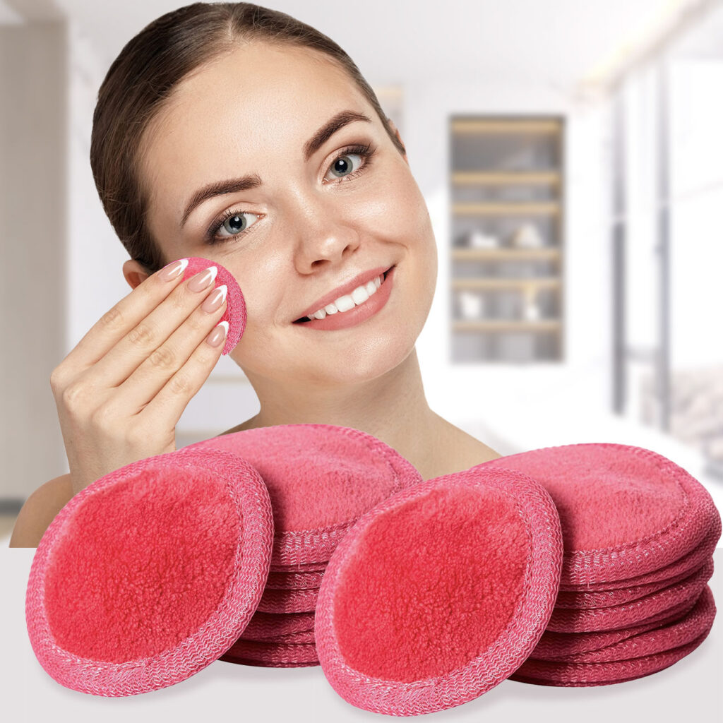 Kosmetikpads, 20er-Set, rund, waschbar, OKEO-TEX® Standard 100