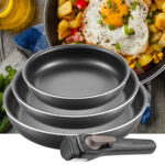 Bratpfannen Set mit abnehmbaren Griff, 3er-Set Bratpfannen Set mit abnehmbaren Griff, 3er-Set