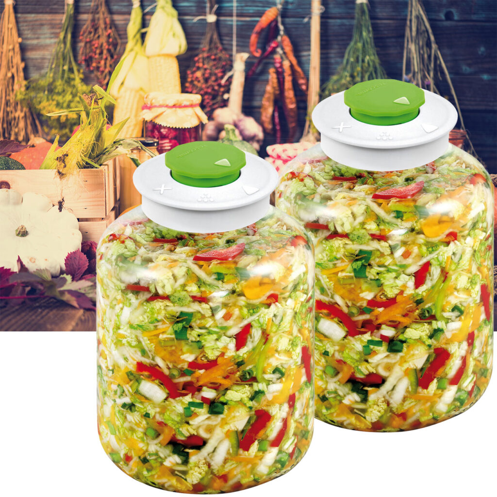 2er-Set Fermentierglas mit Entlüftungsventil, 5 Liter