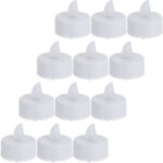 LED-Teelichter 12 Stück, Weiss-Glitzer, 3.8 x 4 cm