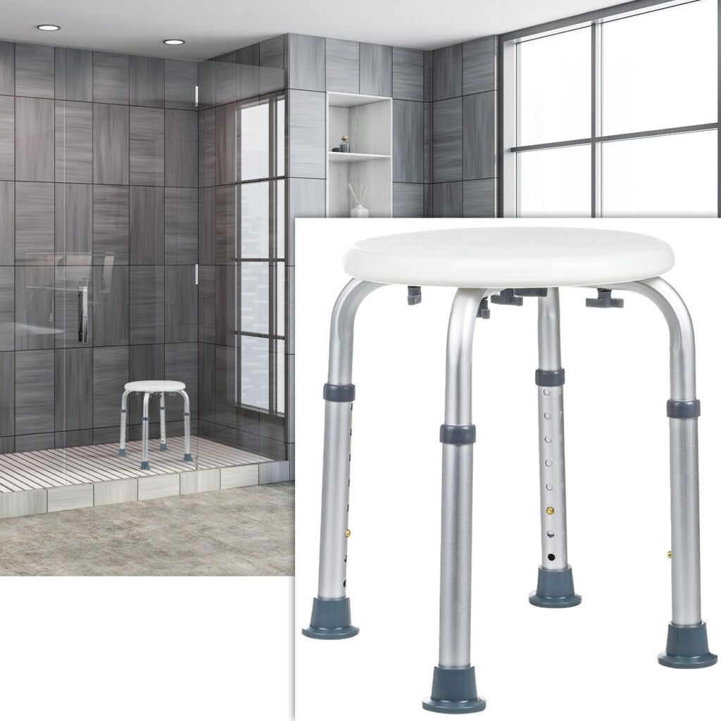 Duschhocker, höhenverstellbar, bis 120kg Duschhocker, höhenverstellbar, bis 120kg