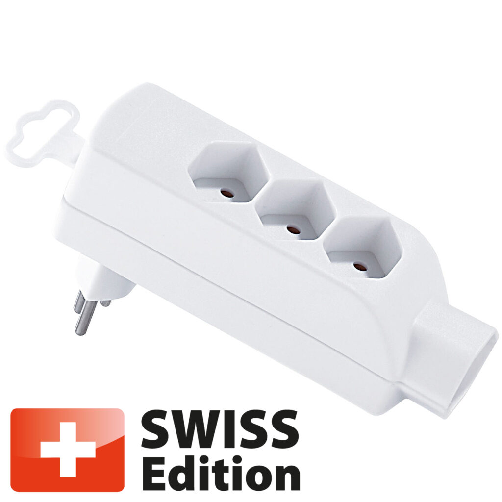 Steckdosenleiste 4-fach, Abzweigstecker drehbar, 4x Typ 13