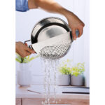 Abgiesshilfe aus Edelstahl für Pfannen bis Ø 24cm