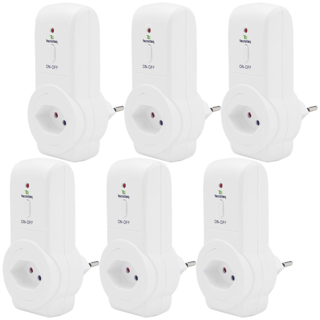 6 Funksteckdosen Funkschalter T13 im Set mit Fernbedienung