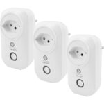 3er-Set WLAN-Steckdose SmartHome, WiFi-Funkschalter, mit Strommessung