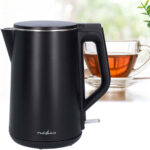 Doppelwandiger Wasserkocher, 1,5 l, schwarz Doppelwandiger Wasserkocher, 1,5 l, schwarz