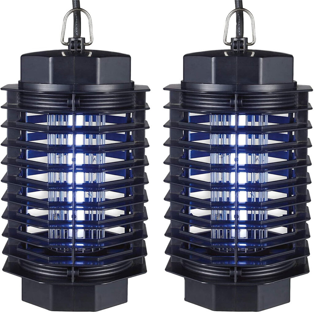 2er-Set, Insektenlampe, elektrische Fliegenfalle, 230 V/500 V, 50 m²