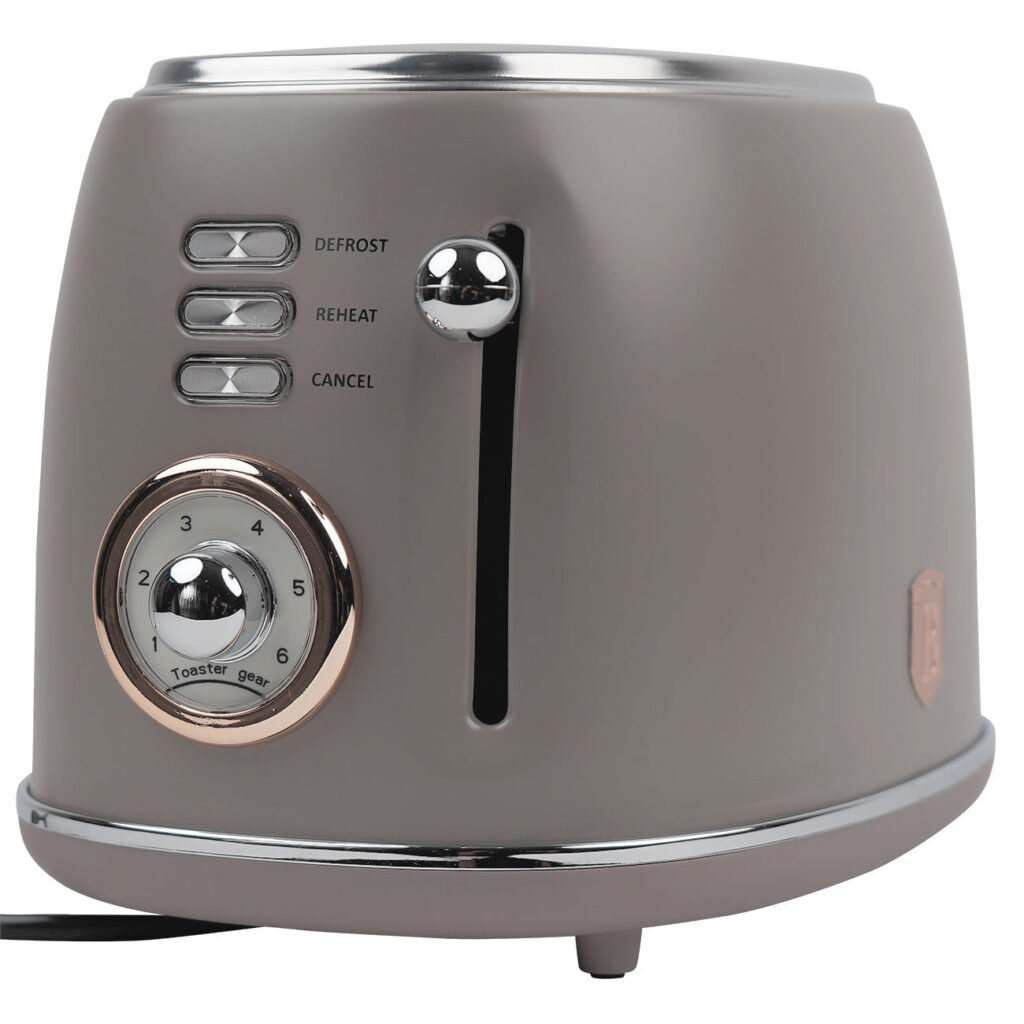Design Toaster mit 6 Röststufen, 850 W, taupe