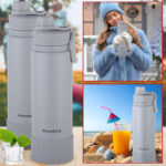 2er-Set Doppelwandiger Thermobecher, 720ml, grau 2er-Set Doppelwandiger Thermobecher, 720ml, grau