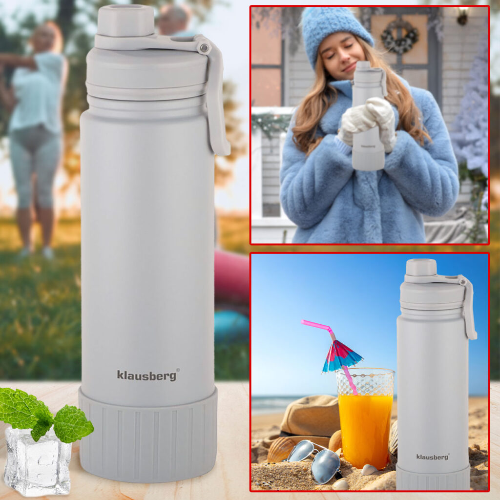 Doppelwandiger Thermobecher, 720ml, beige