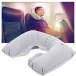 Aufblasbares Nackenkissen, hellgrau