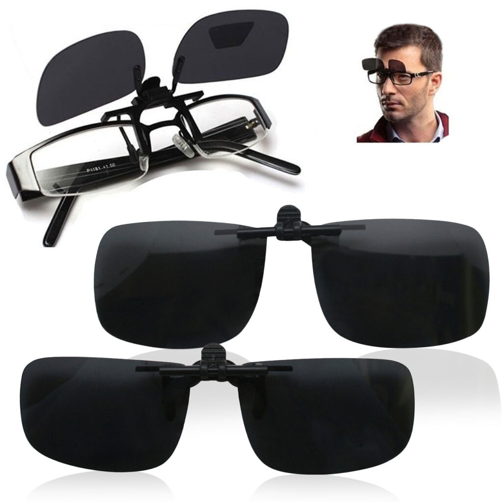 2er-Set Clip-On-Sonnenbrille, je 1 x Grösse S & M