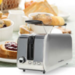 Toaster Langschlitz für 4 Toastbrote, Auftau- und Aufwärmfunktion, 1450 Watt