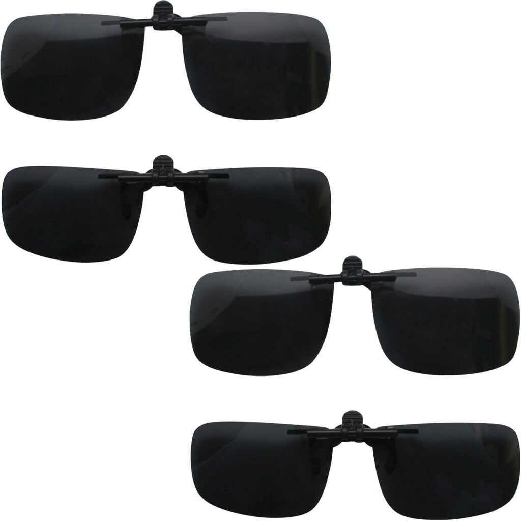 4er-Set Clip-On-Sonnenbrille, je 2 x Grösse S & M