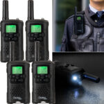 4er-Set PMR-Funkgerät mit VOX & Taschenlampe, 10km Reichweite