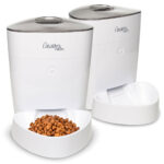 2er-Set Smarter Futterspender für Hunde & Katzen, 4l, Appsteuerung, weiss