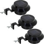 Solar-Dachrinnenleuchte mit Dämmerungssensor, 3 Stück, wetterfest