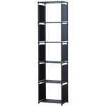 Regal mit 5 Fächern, 42 x 26 x 153 cm, schwarz Regal mit 5 Fächern, 42 x 26 x 153 cm, schwarz