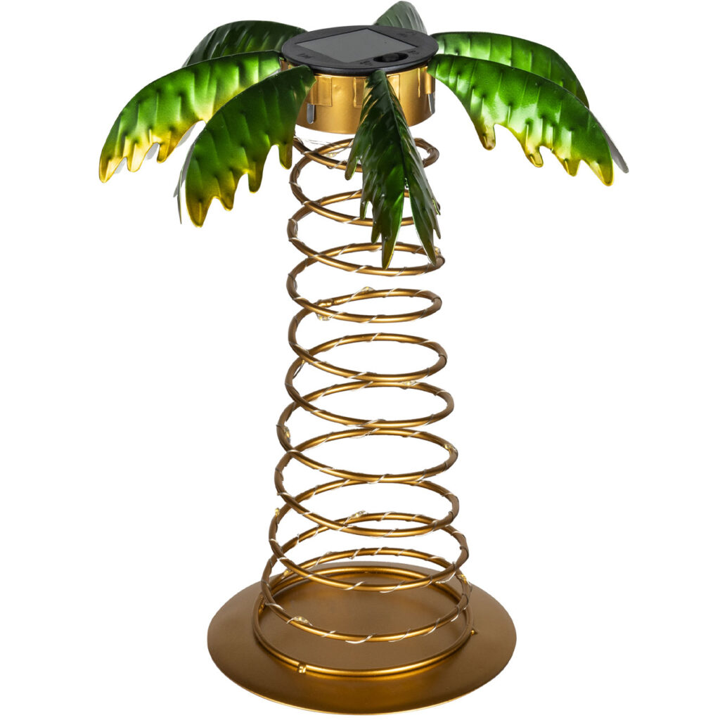 LED-Palme, solarbetrieben, mit 20 LEDs, Dekopalme