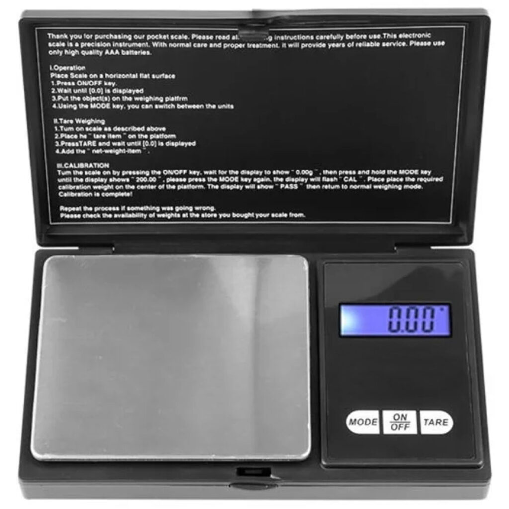 Kompakte digitale Feinwaage in 6 verschiedenen Masseinheiten