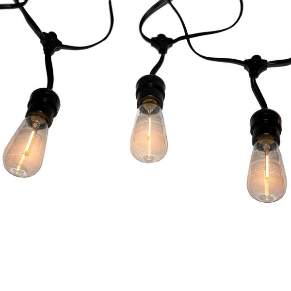 2er-Set Solar Lichterkette im Glühbirnendesign mit Dämmerungssensor, 6m, IP44