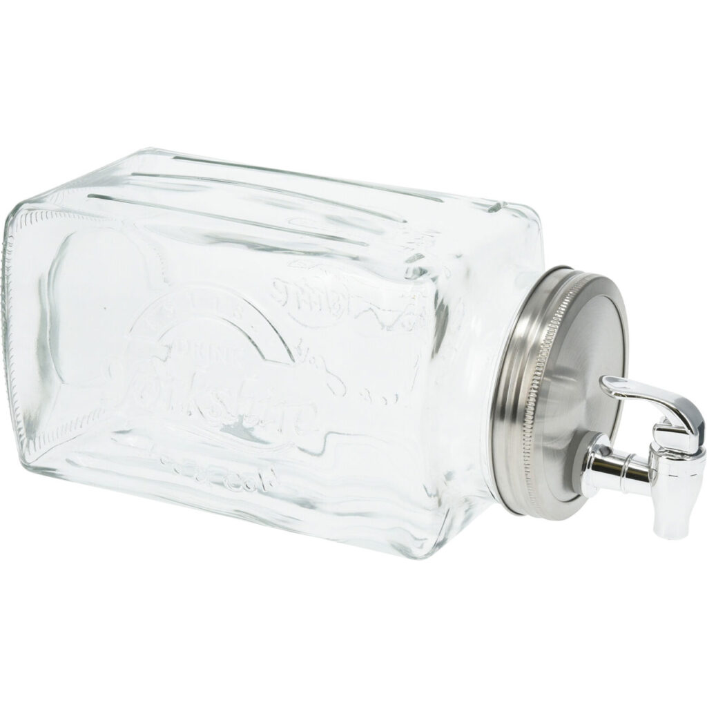 Getränkespender aus Glas mit Deckel, 3l, eckig Getränkespender aus Glas mit Deckel, 3l, eckig