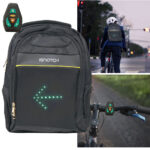 LED Blinker-Rucksack für Laptops, schwarz