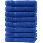 8er-Set Gästetücher, 30 x 50 cm, 100% luxuriöse Baumwolle, mit 2 Bordüren, royal