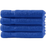 4er-Set Handtücher, 50 x 100 cm, 100% luxuriöse Baumwolle, mit 2 Bordüren, royal