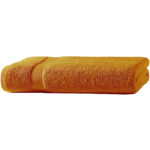 Badetuch, 100 x 150 cm 100% luxuriöse Baumwolle, mit 2 Bordüren, terra