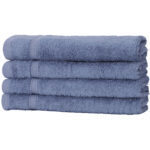 4er-Set Gästehandtücher, 50% Bambus & 50% Baumwolle, 30 x 50 cm, blau