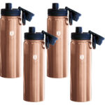 4er-Set Trinkflasche, Sportflasche, je 540 ml, Edelstahl, Farbe Rosé-Gold 4er-Set Trinkflasche, Sportflasche, je 540 ml, Edelstahl, Farbe Rosé-Gold