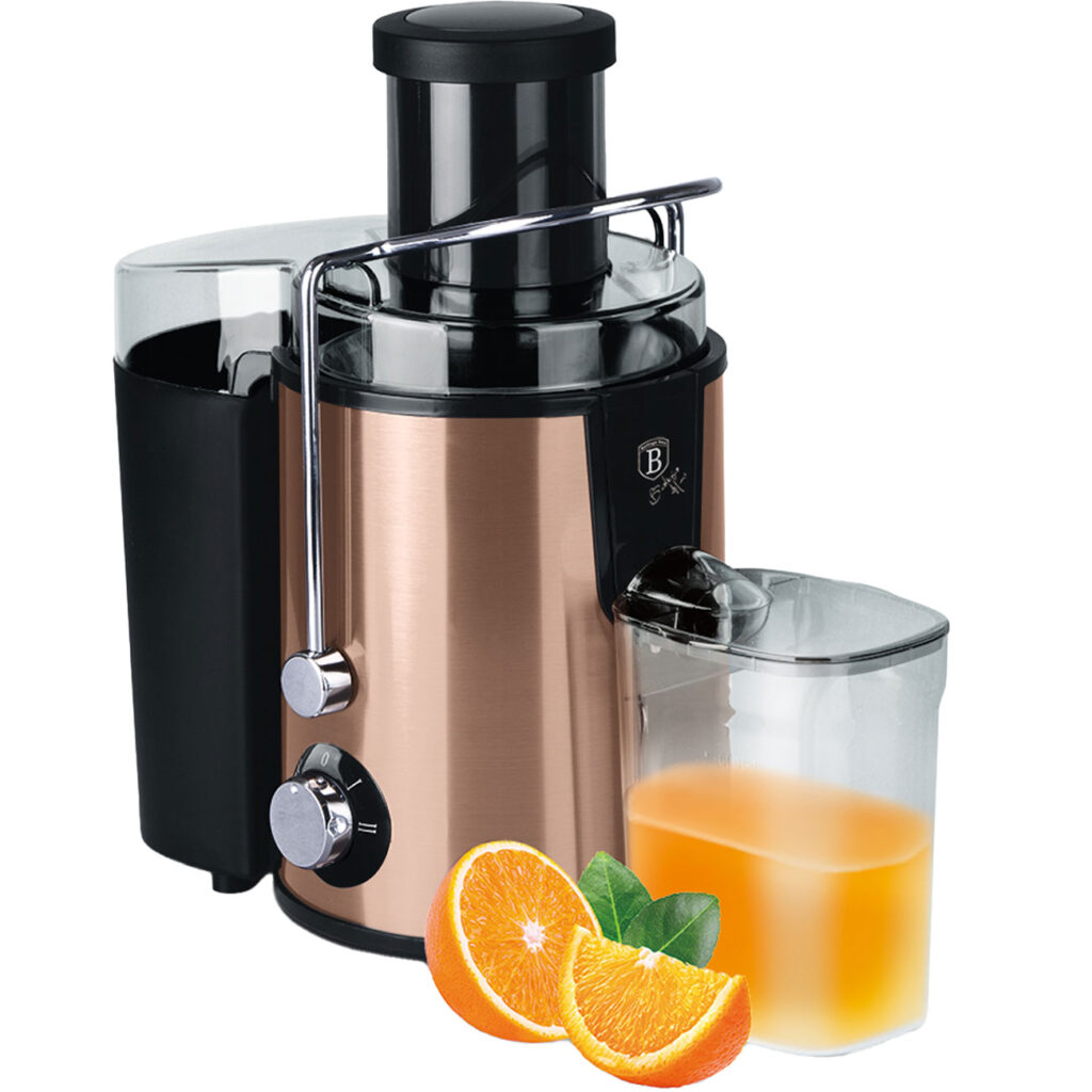 Entsafter für Obst und Gemüse, mit Fruchtfleischbehälter, Roségold, 600 ml,  500W