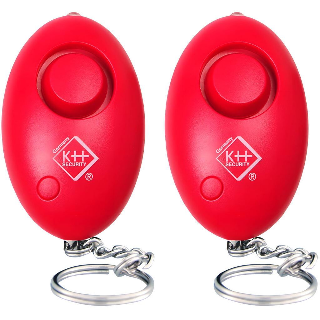 2er-Set Personenalarm inkl. LED-Licht, 120dB, pink