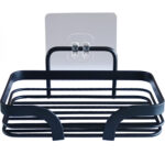 Seifenablage aus Metall, schwarz, 14 x 9,2 x 5,6 cm Seifenablage aus Metall, schwarz, 14 x 9,2 x 5,6 cm