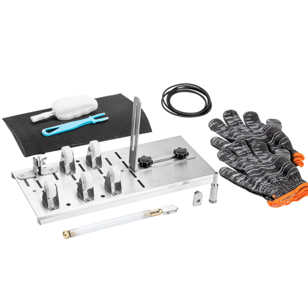 Premium Glasschneider mit Diamantschneidkopf & Rollenhalterung für saubere Schnitte