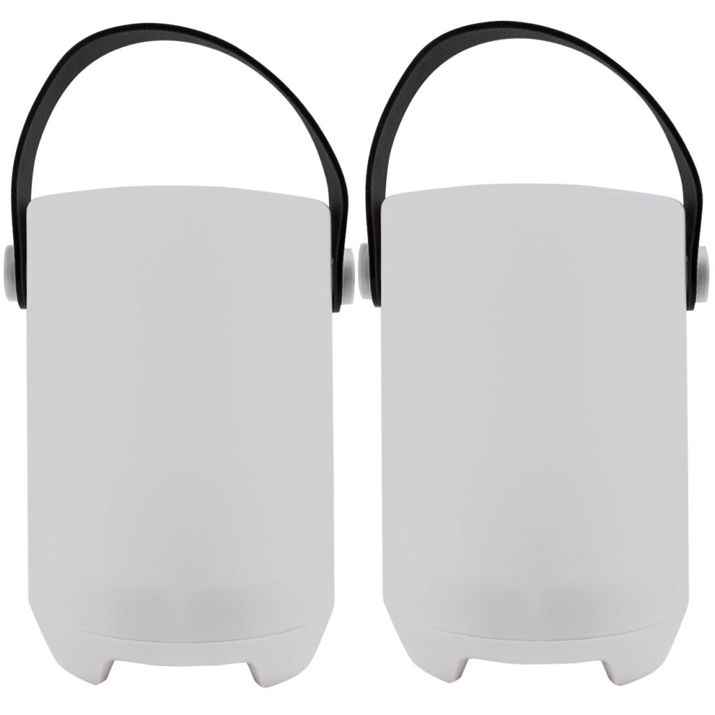 2er-Set Akku Tischlampe mit 4 Lichtmodi in weiss & 16 RGB-Farben, IP44