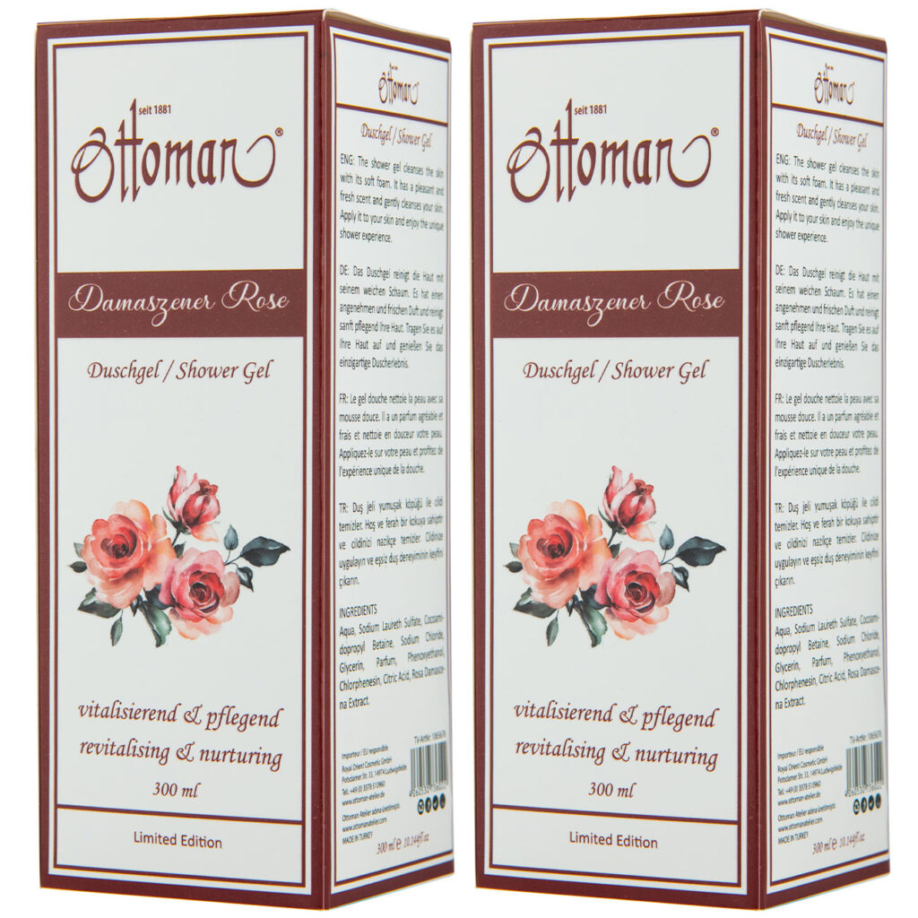 2er-Set Rose Duschgel, 300ml, erfrischendes Duscherlebnis