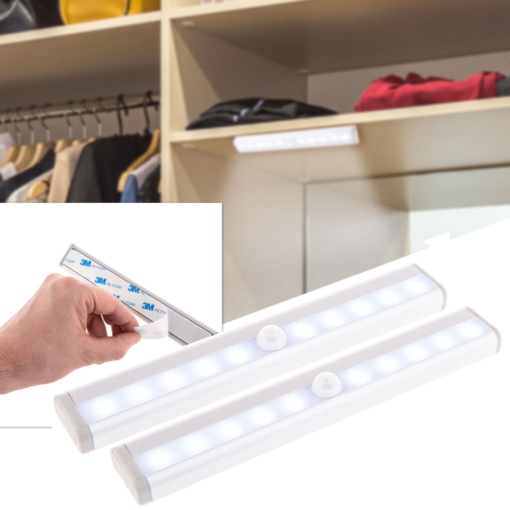 2er-Set LED Lichtleiste mit Bewegungssensor, batteriebetrieben