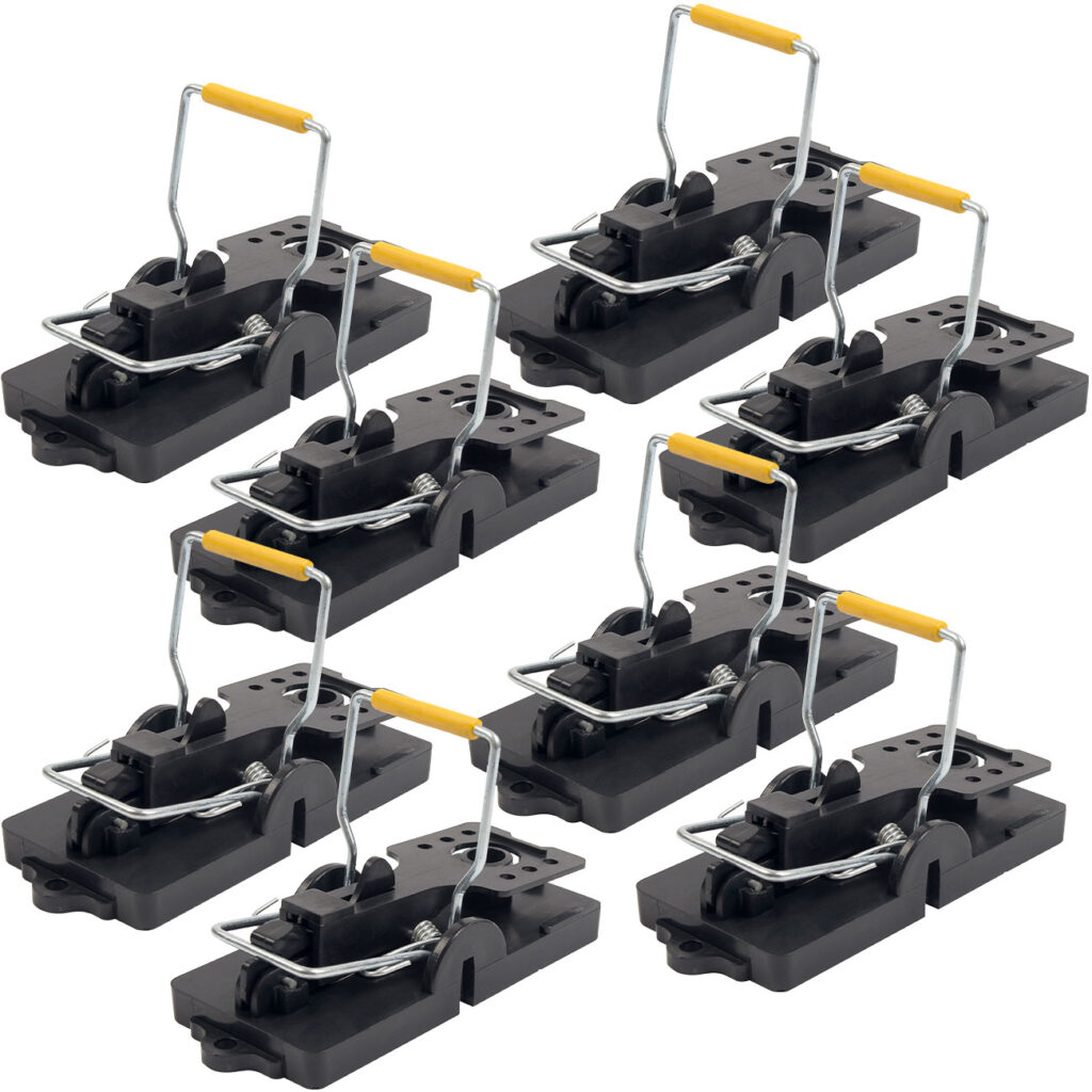 8er-Set Mausefallen aus robustem Kunststoff, Schlagfalle