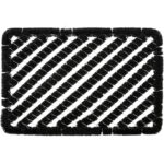 Fussmatte mit robusten Metallborsten, 40 x 60 cm, schwarz