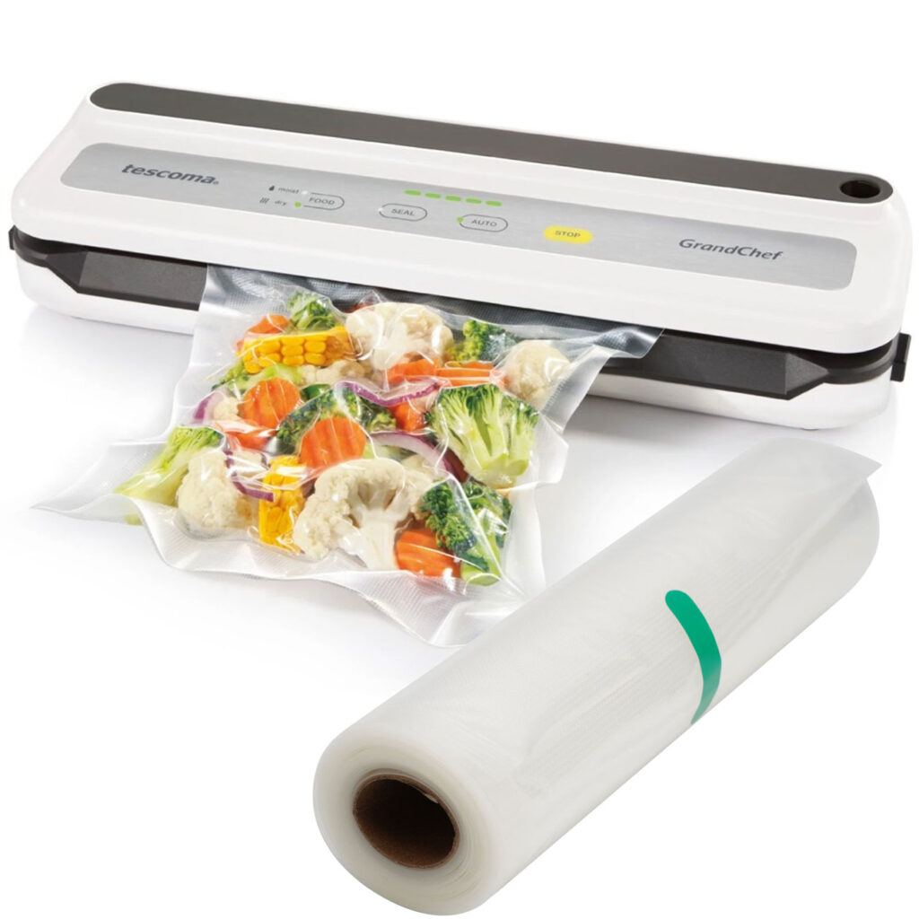 Vakuumiergerät, 110 Watt, inkl. 4er-Folienrollen Set, 20×300 cm & 20×500 cm