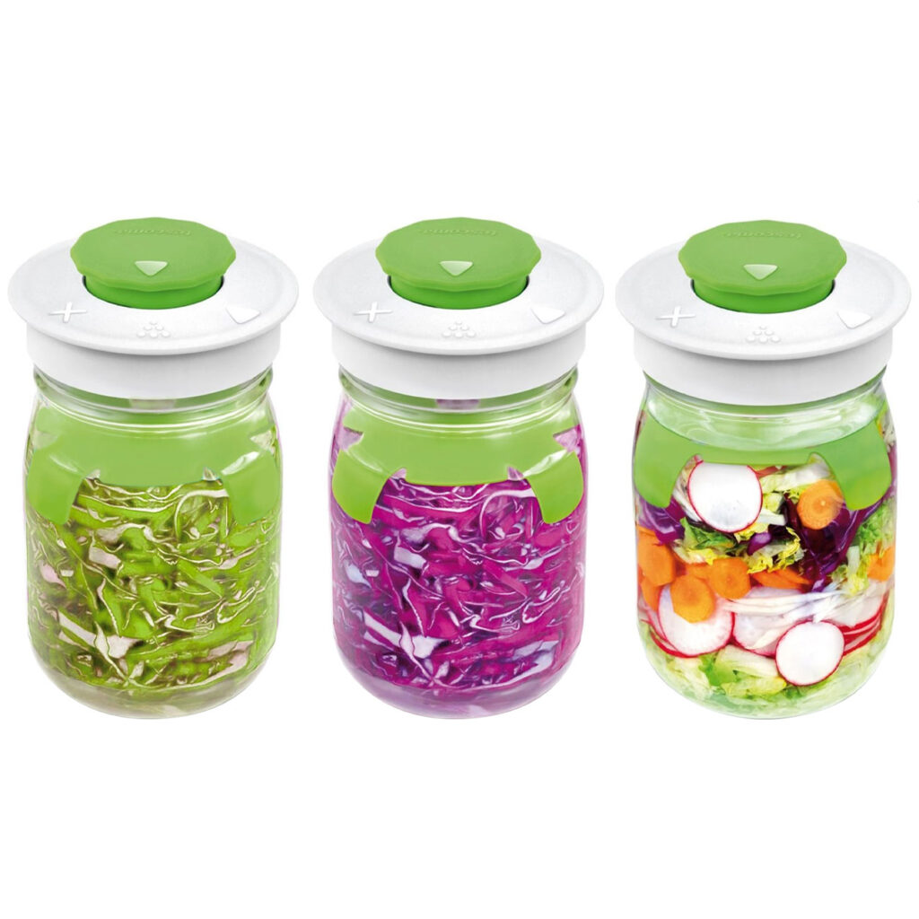 3er-Set Fermentierglas mit Entlüftungsventil, 1 Liter