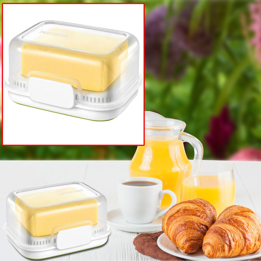 Butterdose  mit Wasserkühlung, transparenter Deckel