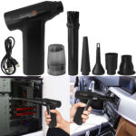 Akku Staubgebläse mit Saugfunktion, 5 verschiedene Aufsätze, 6,5 kPa